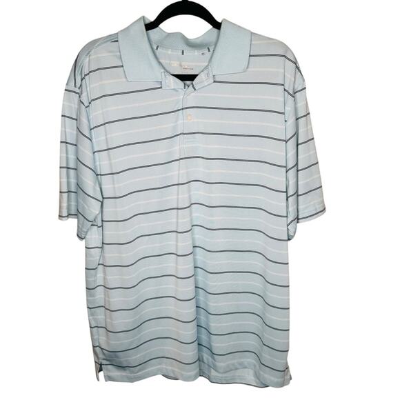 Walter Hagen Essentials Golf Polo XL Blue Striped Mens Short Sleeve Casual - Picture 1 of 11